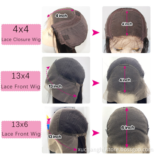 Pre-Plucked 360 Yaki Kinky Straight Frontal Lace Wigs for Black Women Human Hair